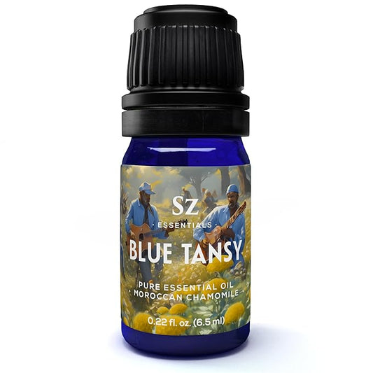 Blue Tansy Essential Oil – 100% Pure & Natural, Undiluted – Sweet, Herbaceous, Floral Aroma – Premium Aromatherapy Grade – 0.17 fl oz (6.5 mL) - Therapeutic Grade & Vegan