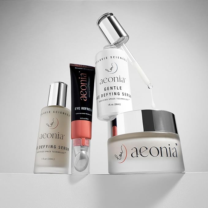 Aeonia Sculpting Cream – Certified Space Technology Skincare, Anti-Aging Moisturizer with Bacillus Lysate & Resveratrol, Hydrates, Firms & Boosts Elasticity, Smooths Fine Lines, 1.69 Fl Oz