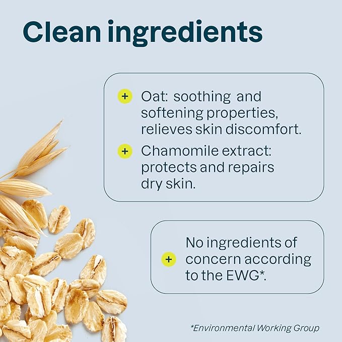 ATTITUDE Hand Cream for Sensitive Skin with Oat, EWG Verified, Dermatologically Tested, Vegan, Chamomile, 2.5 Fl Oz