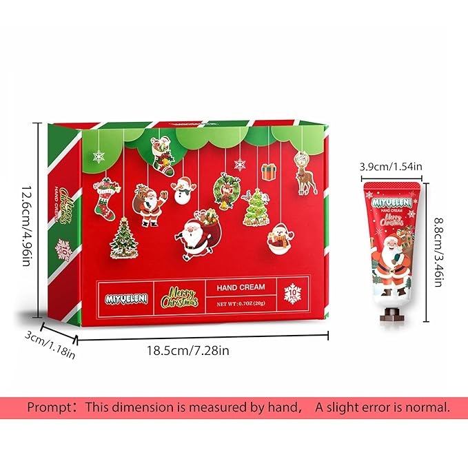 10 Pack Christmas Hand Lotion Gifts Set，Moisturizing Hand Cream for Women, Moms & Coworkers，Mini Travel Size Holiday Gifts, Stocking Stuffers & Bulk Gifts for Christmas Appreciation 20ml