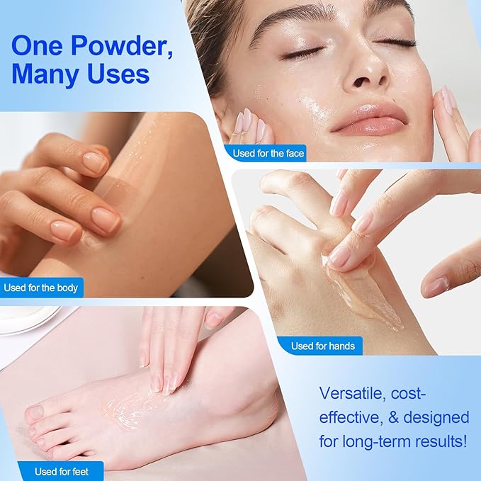 100% Pure Hyaluronic Acid Serum Powder for Face & Skin,DIY Making Hyaluronic Acid Gel Serum,Water Soluble Moisturizing for Skin Care (1 Pack)