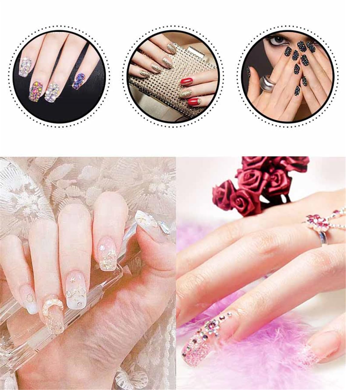 4500 Pcs SS12 3mm AB Flatback Rhinestones for Nails Art Crafts Glitter Round Shine Gems Crystals DIY Clothes Shoes （Dark Purple AB）