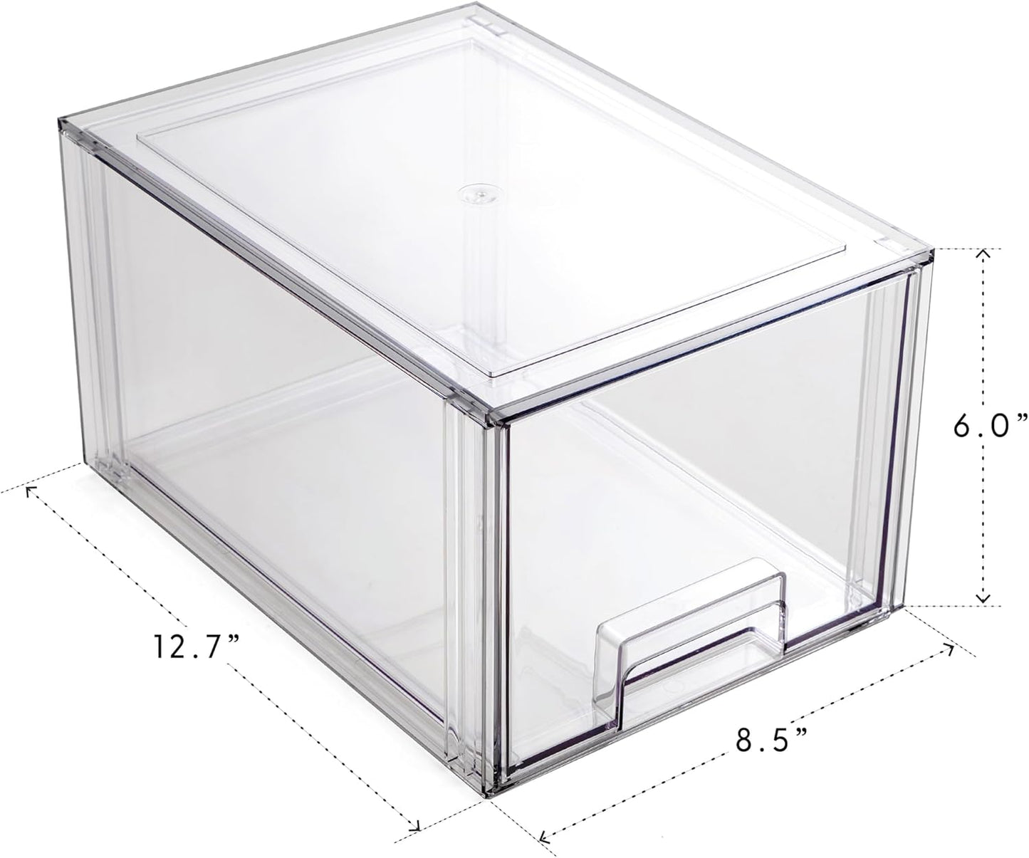 BINO | Stackable Storage Drawers, Tall Small - Clear | THE CRATE COLLECTION | Storage Bins With Drawers Bathroom Organizers and Storage Organization and Storage Under Sink Organizer Vanity Cabinet