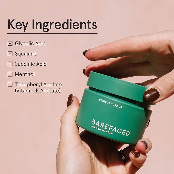 Barefaced Glow Duo - Glow Peel Pads & Toning Pads II for Exfoliated, Smoother, Brighter Skin