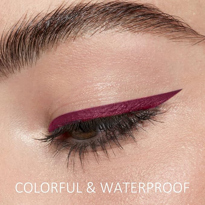 Boobeen 2pcs Liquid Eyeliner Pen, Matte Eye Liner with Precision Tip, Long Lasting Eyeliner Pencil for Bold Eye Makeup, Glides on Smoothly