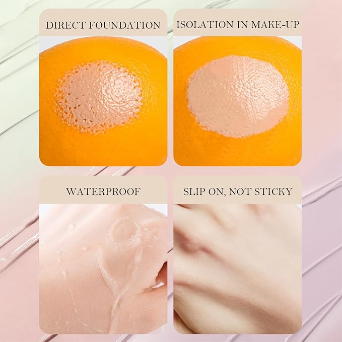 3-in-1 Primer for Face Before Makeup, 3 Colors Makeup Primer, One Step Color Correcting Primer, SPF 50 Sunscreen Isolation Cream, Oil Control, Moisturizing and Waterproof Color Corrector