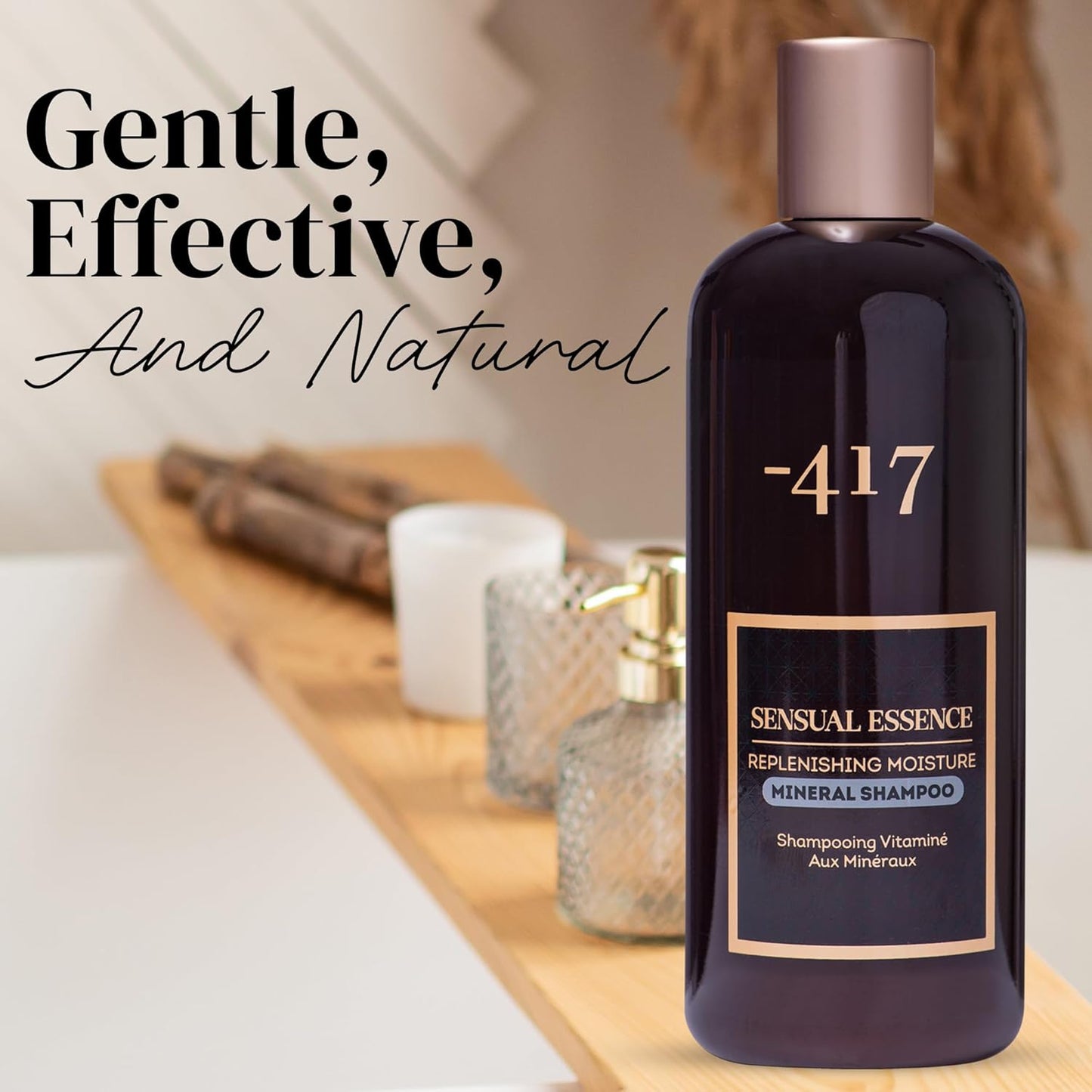 '-417 Dead Sea Cosmetics Replenishing Moisture Mineral Shampoo - Cleansing & Nourishing - Perfect Solution For Beautiful Healthy Hair - with Aloe Vera & Sweet Almond Oil 11.83 fl oz.