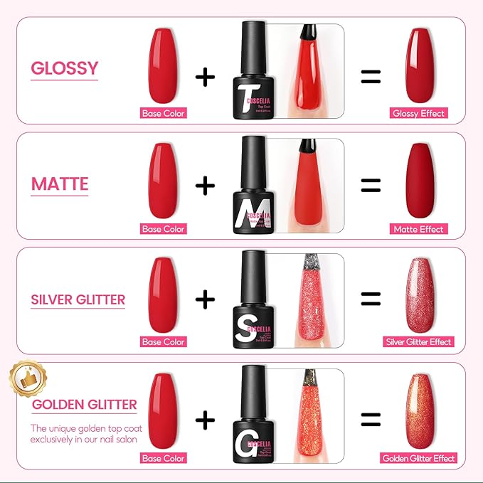 COSCELIA 66pcs Gel Nail Polish Kit with U V light and Drill Starter Kit 35 Colors Summer Gel Polish Set 5pcs Top Base Coat Nail Art Supplies French Gel Manicure Kit Gifts for Women DIY at Home