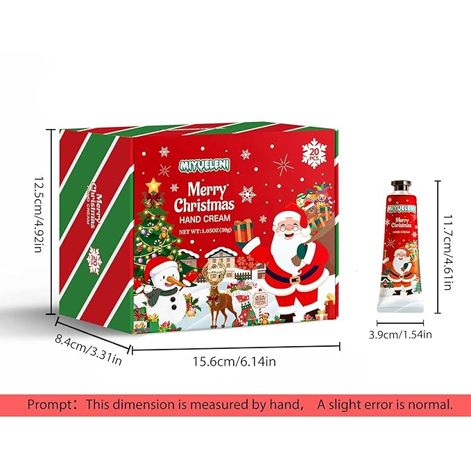 20 Pack Christmas Hand Lotion Gifts Set，Moisturizing Hand Cream for Women, Mini Travel Size Holiday Gifts, Stocking Stuffers & Bulk Gifts for Christmas Appreciation 30ml