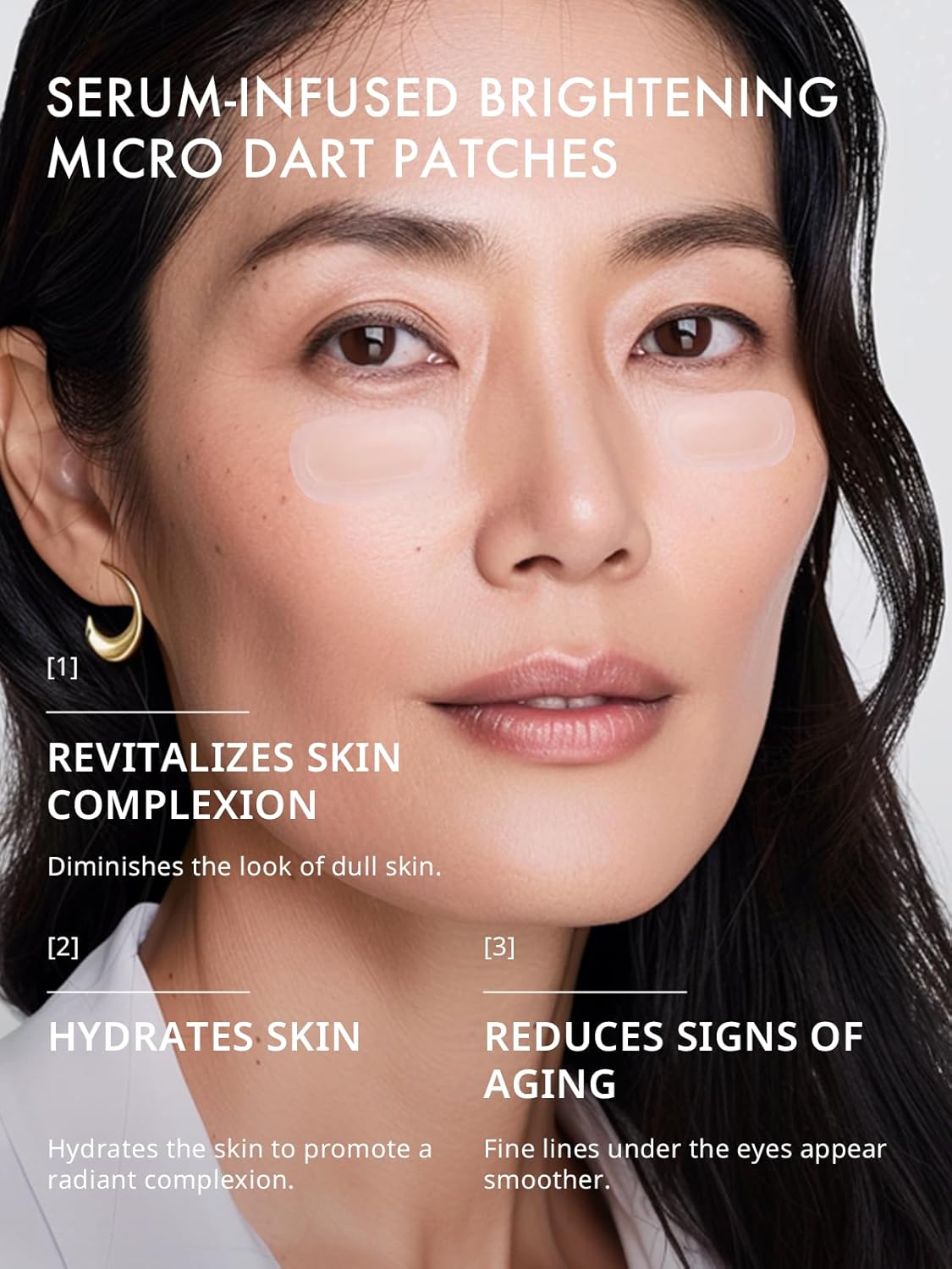 depology Serum-Infused Micro Dart Patches | 4 Pairs Eye Mask | Under Eye Patches for Wrinkles | Fine Lines | Hydrating Eye Mask with Peptides | Amino Acids | and Synthesized Molecules