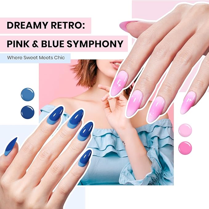 Beetles Gel Nail Polish Set - Transcendent Allure 60 Colors Fall Gel Polish Kit Orange Burgundy Red Glitter Hot Pink Blue White Black with Base Top Coat Gifts for Women