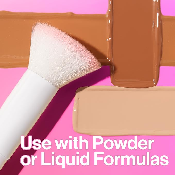 wet n wild Kabuki Brush, Flat Top for All Formulas, Densely-Packed Synthetic Bristles, Ergonomic Handle for Comfortable Control