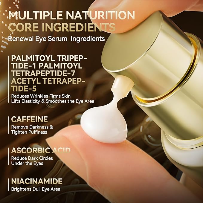 BREYLEE Renewal Care Kit with Aloe Vera Eye Masks – 60 Pcs & Renewing Serum, Under Eye Patches For Puffy Eyes,Hydrates, Improves And Firms The Eye Area, Suitable For Both Women And Men