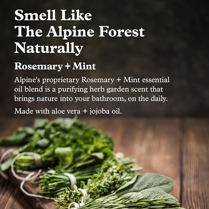 Alpine Provisions Rosemary & Mint Shampoo - Naturally Repair, Cleanse, and Hydrate with Essential Oils, Jojoba, Aloe Vera - Vegan, Sulfate & Plastic Free - Plant-Based Hair Care 16.9 FL Oz