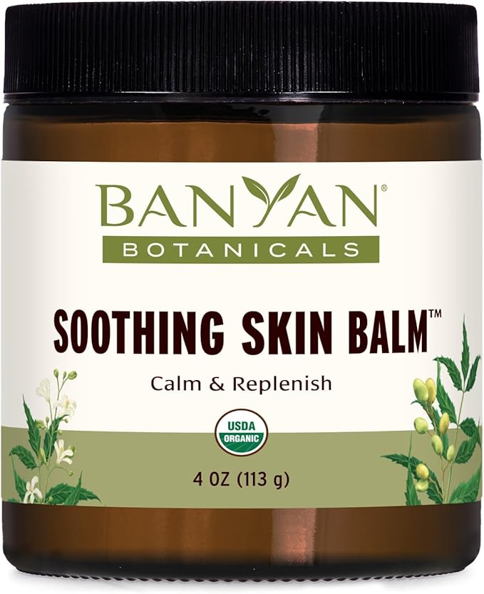 Banyan Botanicals Soothing Skin Balm – Organic Herbal Skin Care Salve with Neem Leaf and Vetiver – Cooling and Soothing Balm For Natural Skin Health – 4 oz – Non GMO Sustainably Sourced Petroleum Free