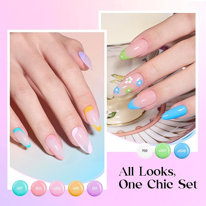 Beetles Gel Nail Polish Set, 25 Colors Color Dairy Polish Kit, Nude Black Brown Red Color Gel Nails with Base Coat Glossy & Matte Top Coat Colorful Bottles DIY Salon Nail Manicure Kit Gifts for Women