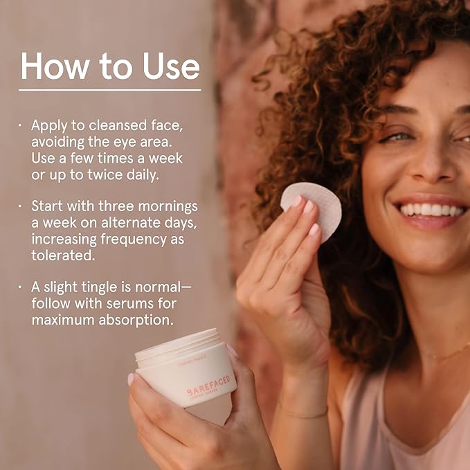 Barefaced Glow Duo - Glow Peel Pads & Toning Pads II for Exfoliated, Smoother, Brighter Skin