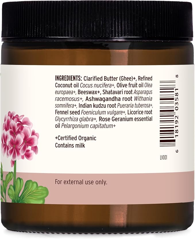 Banyan Botanicals Beauty Balm - USDA Certified Organic, 4 oz - Shatavari & Rose Geranium to Moisturize & Soften Skin