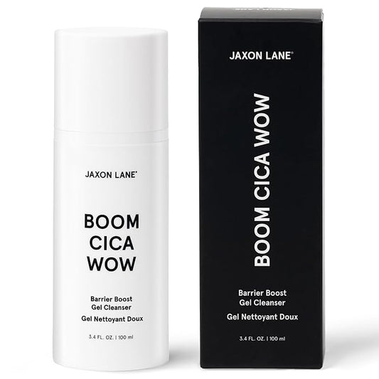 Centella Face Wash for Men Skin Care: BOOM CICA WOW Mens Face Wash Korean Barrier Boost Hydrating Gel Cleanser for Oily, Dry, Acne Prone Skin, Unisex Daily Facial Cleanser, Hyaluronic Acid & Green Tea