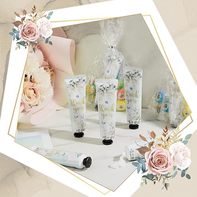 48 Sets Thank You Hand Cream Gifts Bulk Baby Shower Hand Cream Travel Size Lotion Bulk Fall Thanksgiving Party Supplies Favors Birthday Wedding for Guest