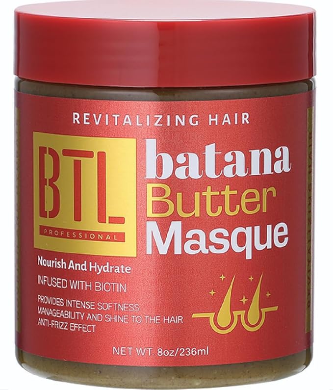 BTL Batana Butter Hair Masque | Infused with Biotin | Provides Intense Softness | Anti-Frizz Effect | 8oz