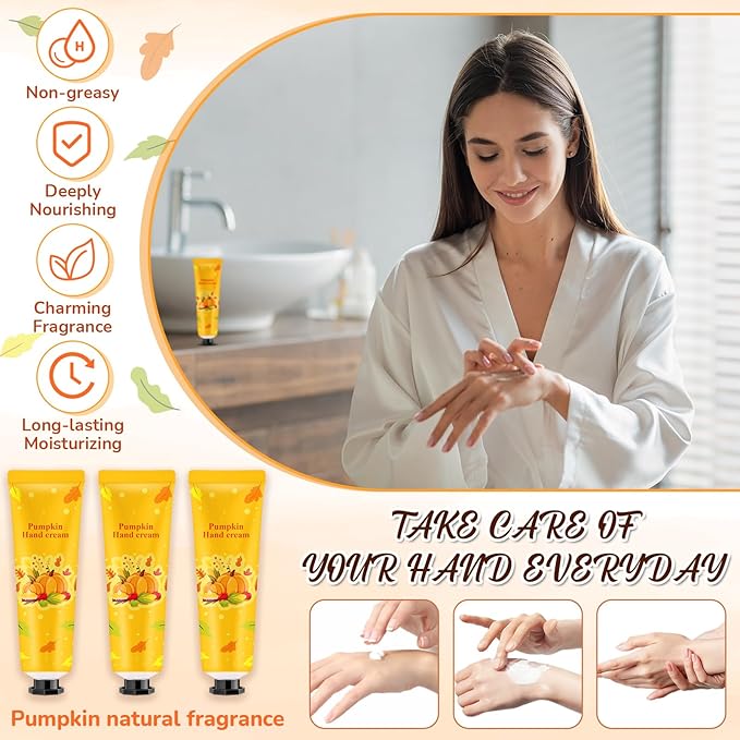 48 Sets a Little Pumpkin Is on The Way Hand Cream Gifts Bulk Baby Shower Hand Cream Travel Size Lotion Bulk Fall Thanksgiving Party Supplies Favors Birthday Wedding for Guest