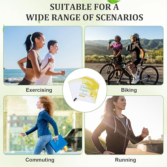 200 Pcs Deodorant Wipes Individually Wrapped, Mini Travel Size Wet Antiperspirant Wipes for Armpit, Hands, Face, Butt, Bulk Personal Cleansing Wipe for Women, Men, Homeless, Sports, Travel(Lemon)