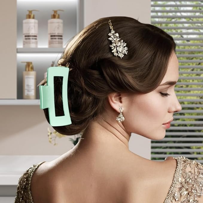 7 Pcs Spa Set, Facial Headband and Wristband Set, Skincare Accessories, College Style Girl Gift, Hair Accessories for Women and Girls（Light Green）