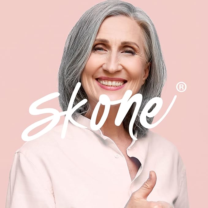 Skone Cosmetics The Original Brow Wand Eyebrow Pencil with Brush - Dual-Sided Retractable Waterproof Long-Lasting Brown Eye Brow Pencils for Women with Sleek Eyebrows - Creamy Chai For Gray Hair