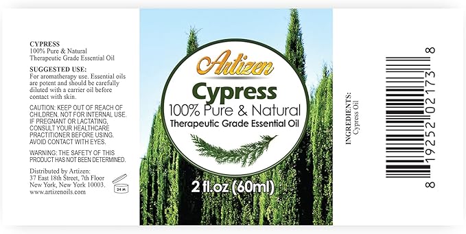 Artizen 2oz Oils - Cypress Essential Oil - 2 Fluid Ounces