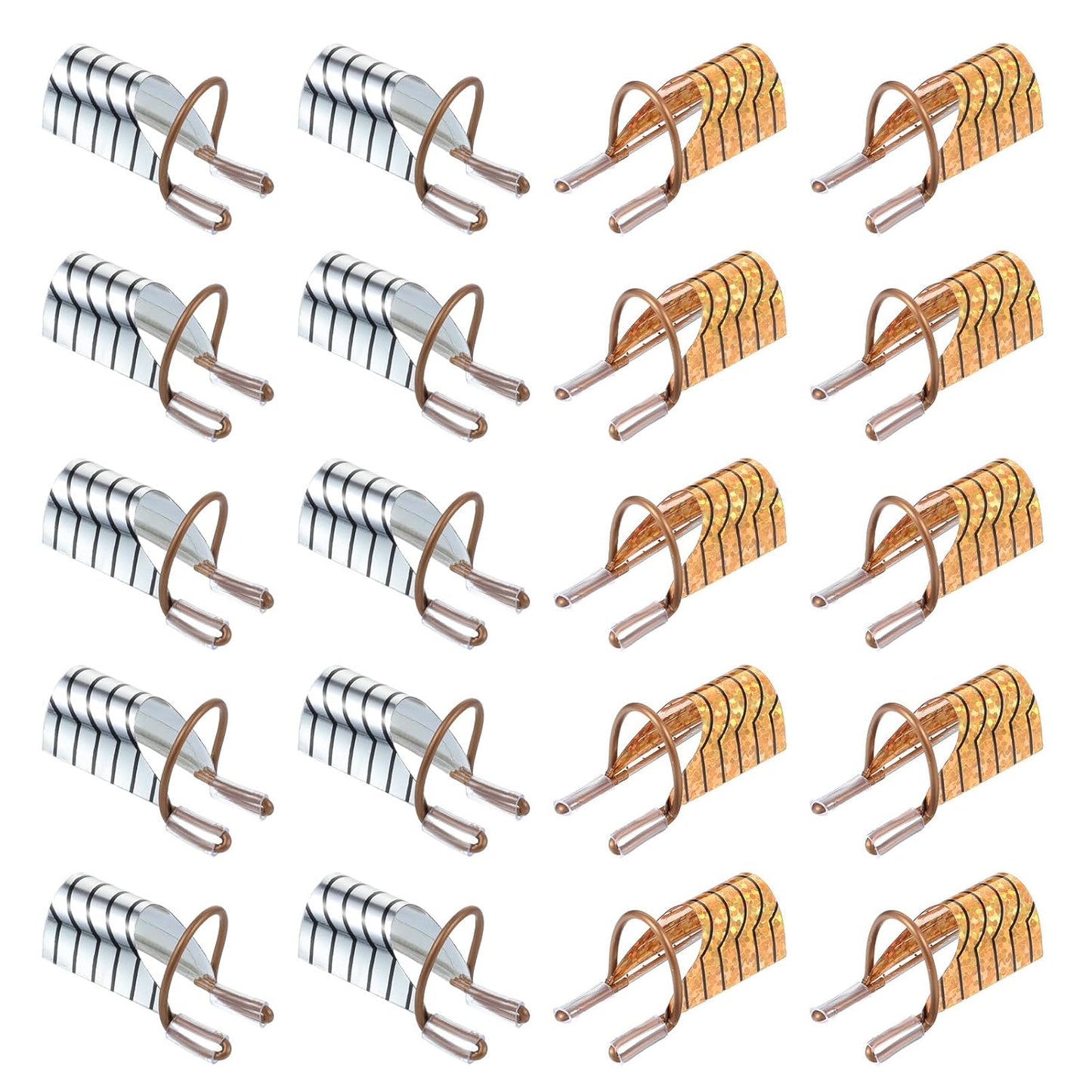 20 Pcs Nail Extension Forms, Reusable Nail Forms for Nails Extension Tips, Nails Form for Builder Gel, Acrylic UV Gel Protector for Salon Home Supply Manicure Tool