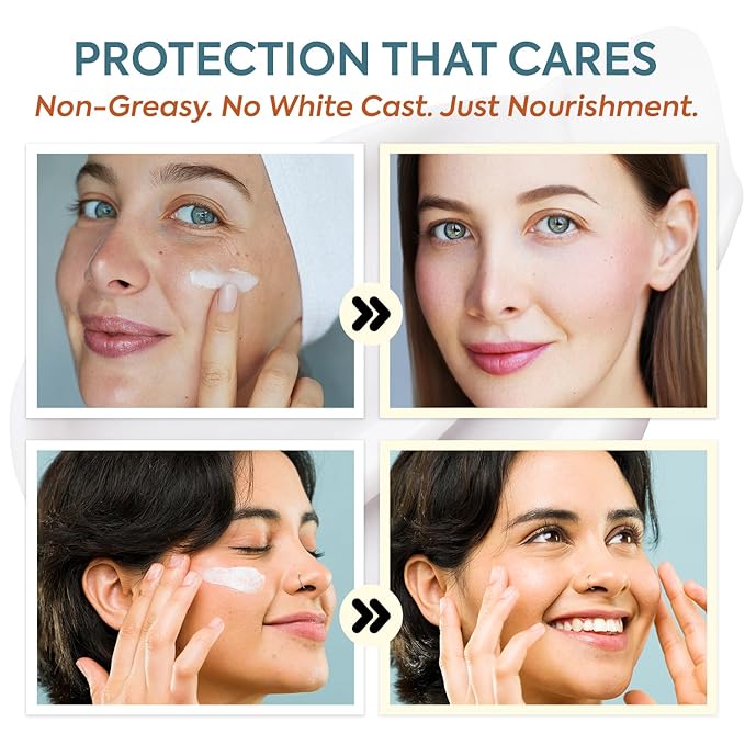 Beef Tallow Sunscreen with Zinc Oxide: Natural Non-Toxic SPF 50 Tallow Sunblock Cream for Face & Body - with 10 Food-Grade Botanical Extracts (SPF 50 (Pack of 2))