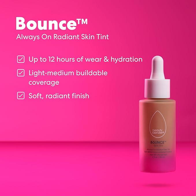 Beautyblender 12-Hour Always on Radiant Skin Tint, Breathable Serum Foundation Stays Put for All Day Long Wear, Infused with Hyaluronic Acid & Niacinamide, Deep 2