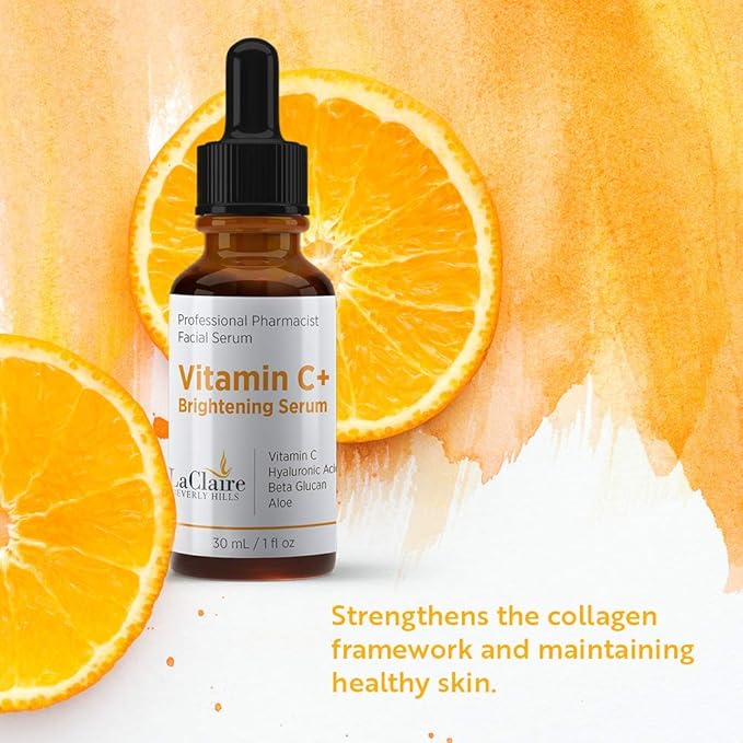 Vitamin C+ serum 3-Pack, Strong vitamin C serum, brightening serum for face, topical facial serum with Hyaluronic acid, Vitamin C facial brightening serum, Vitamin C+, Made in the USA