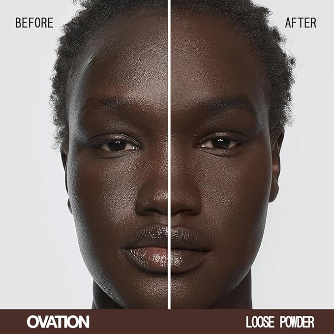 about-face Curtain Call Set & Smooth Loose Powder Ovation – Lightweight, Oil-Absorbing Setting Powder with Rice Starch & Corn-Based Talc Alternative – Vegan, Cruelty-Free – 0.35oz (Very Deep)