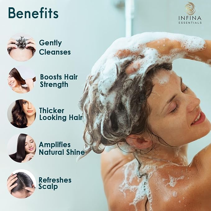 Biotin 2-in-1 Shampoo and Conditioner for Men & Women – Hair Thickening & Strengthening Shampoo with Saw Palmetto, Keratin, Caffeine & Vitamin E – Convenient Daily Use – 16 fl oz