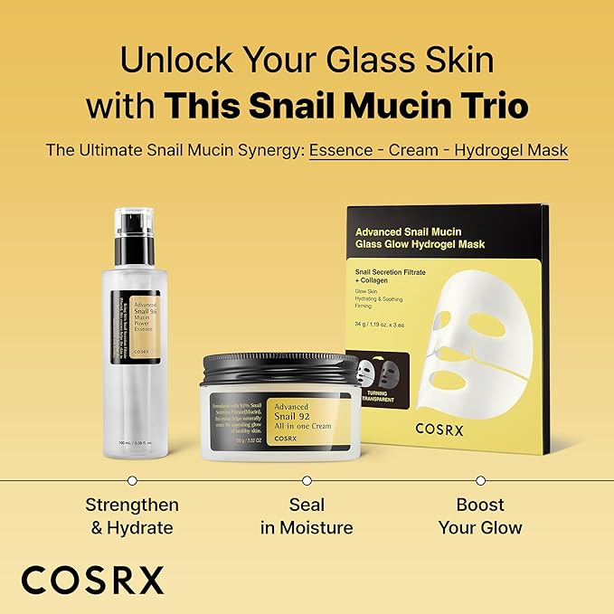 COSRX Snail Mucin 96% Power Repairing Essence 3.38 fl.oz 100ml, Hydrating Serum for Face with Snail Secretion Filtrate for Dull Skin & Fine Lines, Korean Skin Care