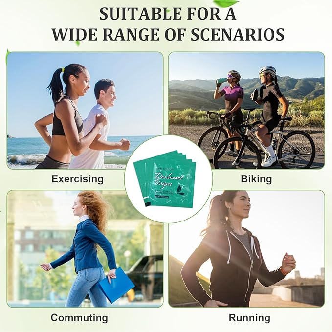 200 Pcs Deodorant Wipes Individually Wrapped, Mini Travel Size Wet Antiperspirant Wipes for Armpit, Hands, Face, Butt, Bulk Personal Cleansing Wipe for Women, Men, Homeless, Sports, Travel(Jasmine)