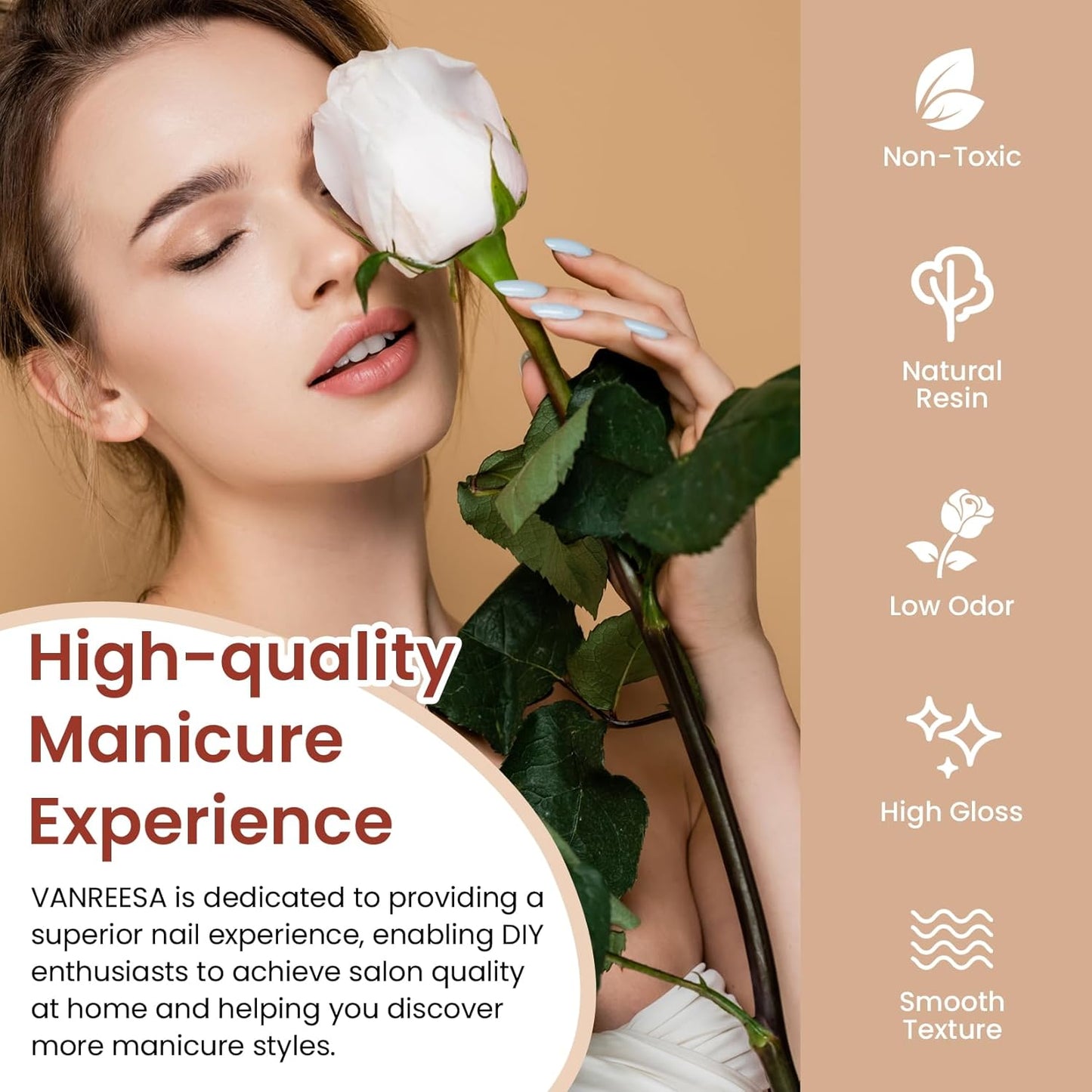 VANREESA 24 Colors Gel Nail Polish Kit with U V Light 42 Pcs Gel Polish Nail Kit Glossy & Matte Top Coat Complete Nail Kit with Manicure Tools Gifts for Women