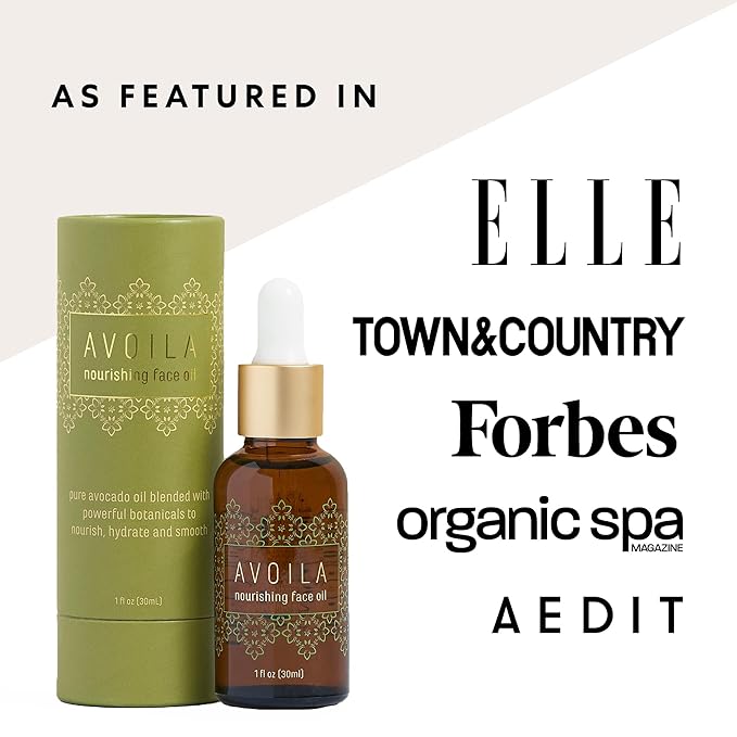AVOILA Organic Face Oil Moisturizer for Dry, Aging, Sensitive, Acne Prone Skin l Restoring, Balancing l Vegan l Rosehip Oil + Sea Buckthorn Oil + Vitamin E + Grapeseed Oil + Avocado Oil l Gua Sha