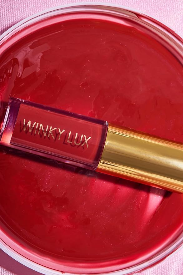 Winky Lux Enchanted Very There Lip Oil - Hydrating Nude Brown Tint with Jojoba Oil, Non-Sticky Glossy Lip Oil, Tinted Brown Gloss for Juicy Lips & Soft Vanilla Scent
