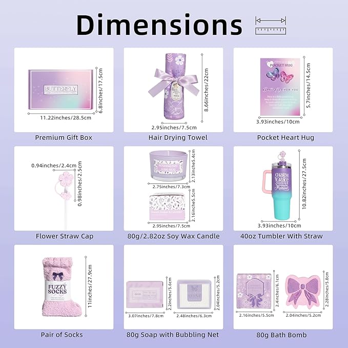 Birthday Gifts for Women, Self Care Gifts, Care Package for Women Thank You Gift Get Well Gift Thinking of You Gift, Relaxing Spa Gift, Sympathy Gift Basket Feel Better Gift for Mom Friend Sister Wife