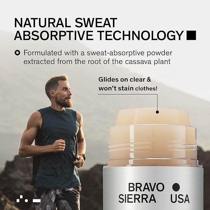 Aluminum-Free Deodorant for Men by Bravo Sierra, 3-Pack- Contains Natural Ingredients – Long Lasting All-Day Odor and Sweat Protection - Citrus and Cedarwood, 3.2 oz-Paraben-Free, Vegan & Cruelty-Free