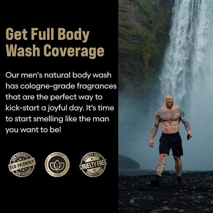 The Beard Struggle Men's Body Wash Alfheim's Forests - Silver Collection - Skin Cleaning Agent - Natural Body Wash - Shower Gel Liquid Soap - 240 mL / 8 US. fl. oz.