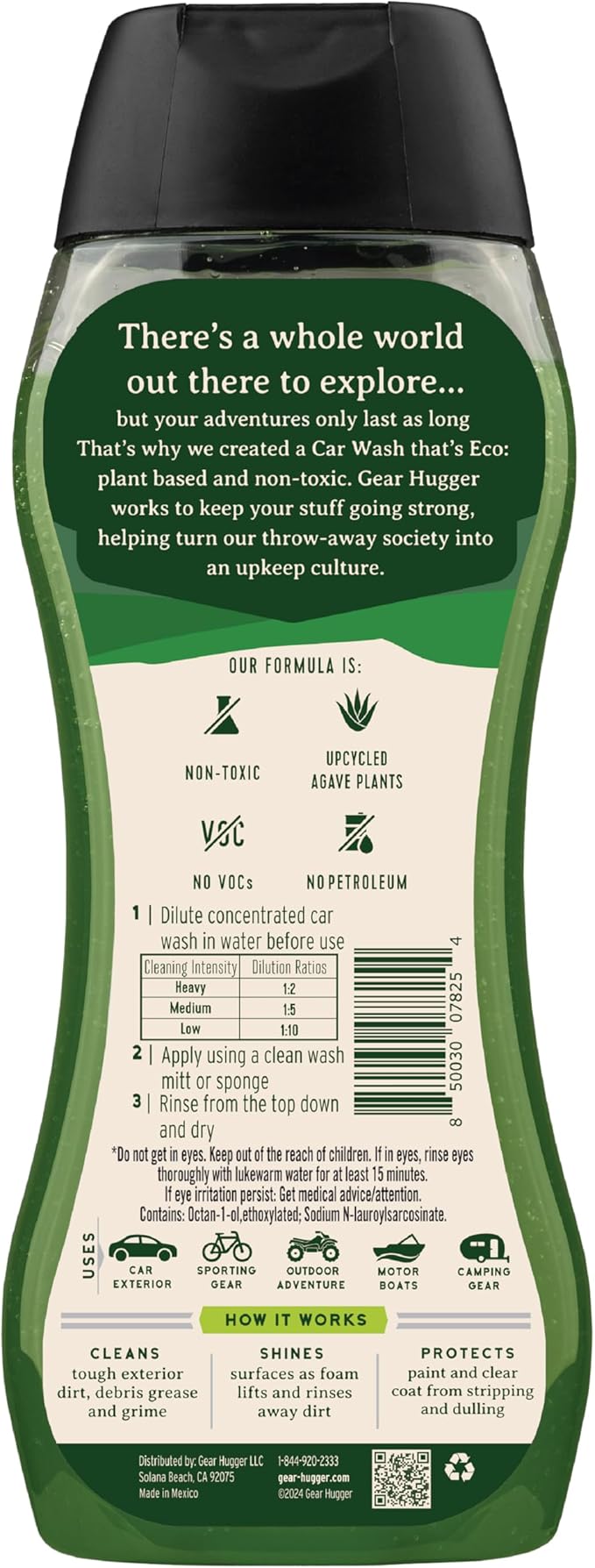 Car Wash Soap (16 oz, Pack of 1) – Eco-Friendly Car Cleaner, Biodegradable Car Wash with Natural Saponins & Eucalyptus – Safe Car Soap for All Vehicle Surfaces