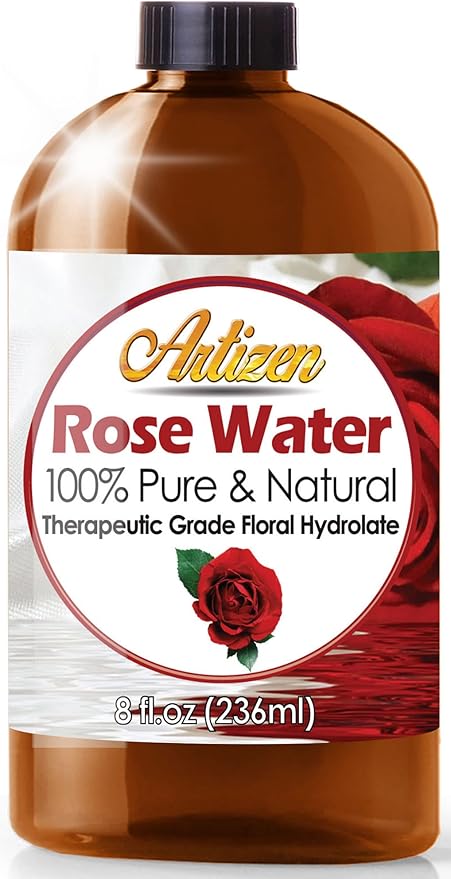 Artizen - Rosewater Essential Oil (100% Pure & Natural - UNDILUTED) Therapeutic Grade - Huge 8 Ounce Bottle - Perfect for Aromatherapy