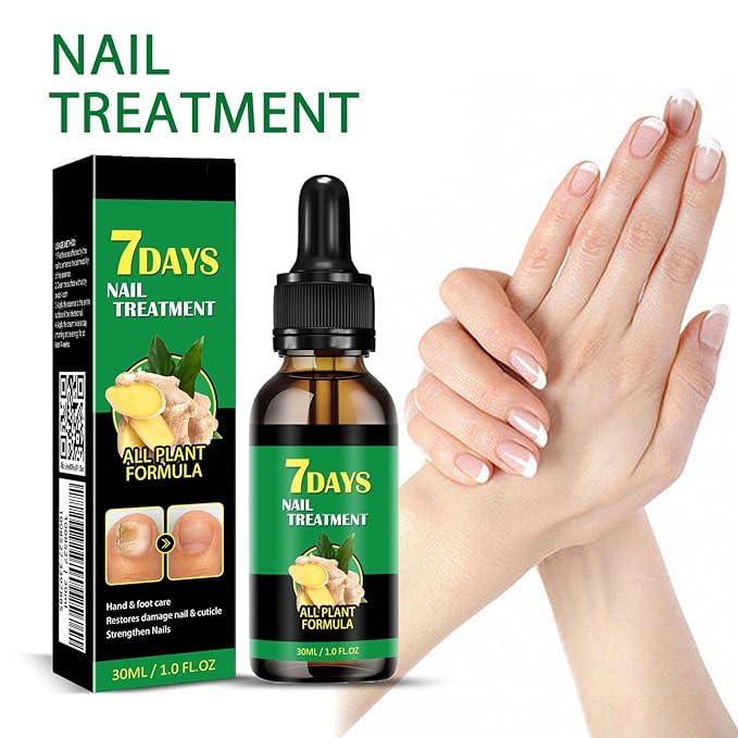 7days Nail Treatment, Ginger Nail Treatment, Multi-Purpose Nail Repair, Nail Nutrient Oil Strengthener Oil Serum Ginger Nail Growth Oil