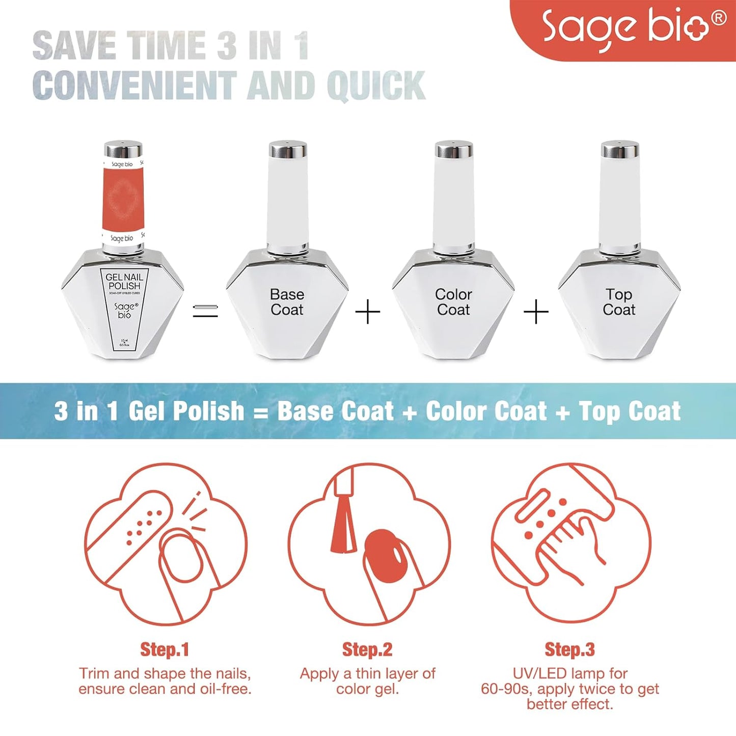 Multifunctional Cat Eye Gel Nail Polish, No Base or Top Coat Required, 15ml, Lasts Up to 4 Weeks, UV/LED Cured, Easy Application, R66