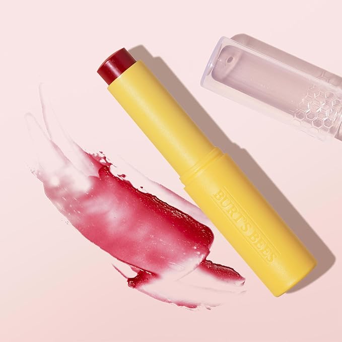 Burt’s Bees Tinted Boosted Balm, Cheeky Cherry, Hydrating Tinted Lip Balm with Vitamin C, E, and F Core, 24 Hour Lip Moisturizer with Responsibly Sourced Beeswax, 100% Natural Origin, 1 Count, 0.16oz