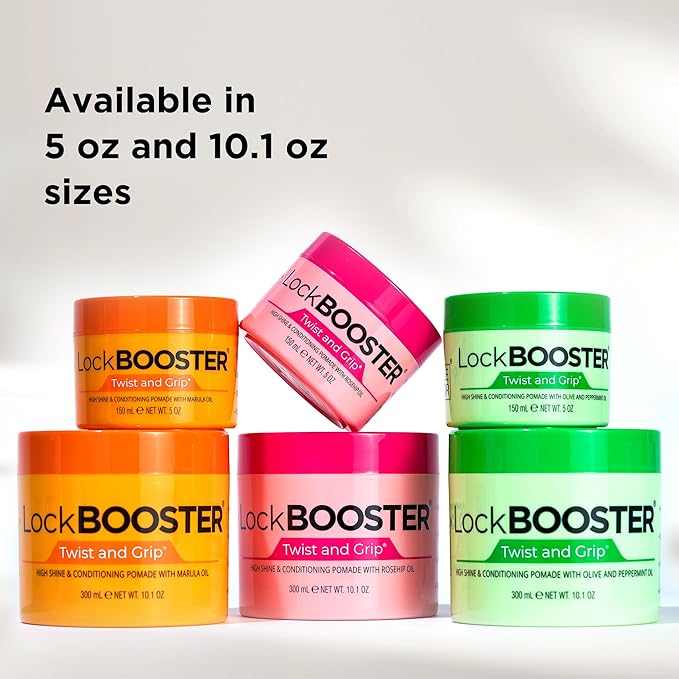 Style Factor Lock BOOSTER Twist & Grip Braid Gel (10.1 Oz.) with Lavender Oil— Strong Hold, Flake-Free, Frizz-Free Hair Braiding Gel for Defined & Long-Lasting Twists, Locs & Braids